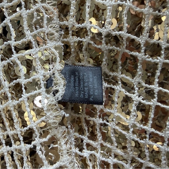 NWT Eastnwest Label Medusa Kimono Sequin Square Duster in Gold Size 1(S/M) - Picture 8 of 9